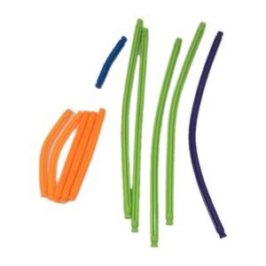 11 Flexible KNEX RODS Mixed Standard Replacement Parts Green Blue Purple Orange